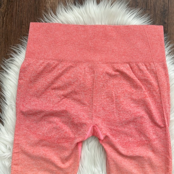 ✨GYMSHARK | Ombré Seamless Leggings | Peach Coral | Size M - Picture 6 of 11